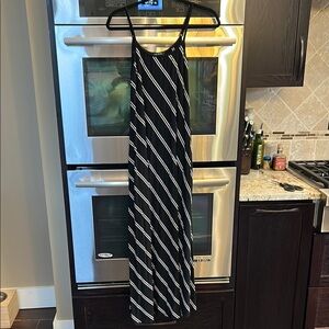 Tribal Black and White Striped Dress